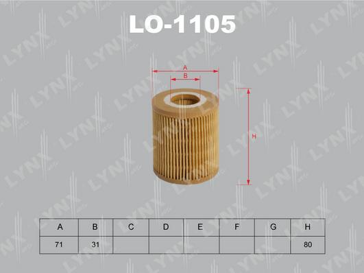 LYNXauto LO-1105 - Масляный фильтр autodif.ru