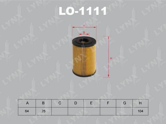LYNXauto LO-1111 - Масляный фильтр autodif.ru