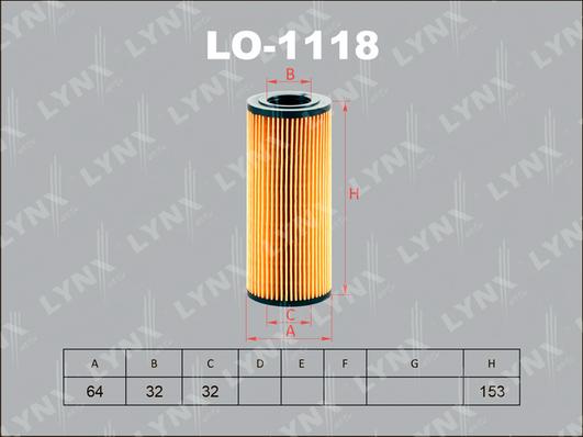 LYNXauto LO-1118 - Масляный фильтр autodif.ru