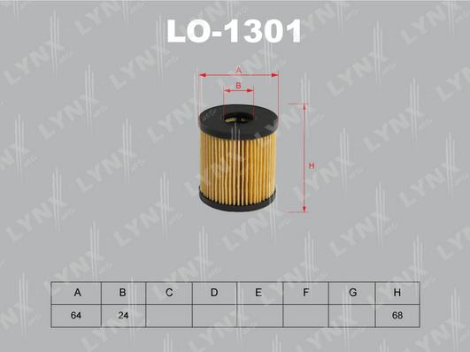LYNXauto LO-1301 - Масляный фильтр autodif.ru