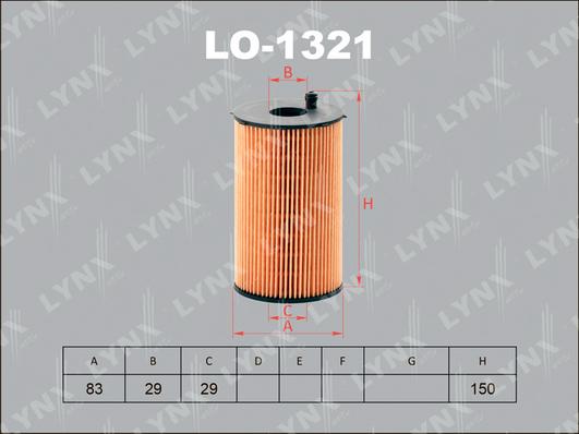 LYNXauto LO-1321 - Вставка фильтра масляного autodif.ru
