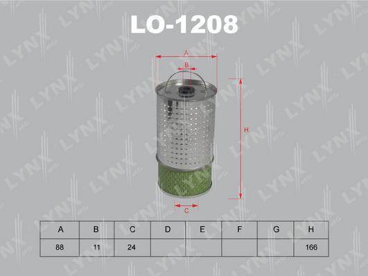 LYNXauto LO-1208 - Масляный фильтр autodif.ru