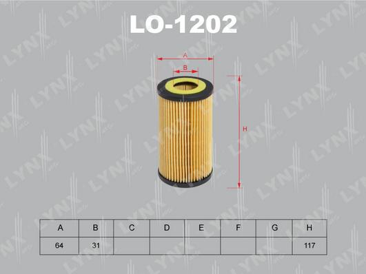LYNXauto LO-1202 - Масляный фильтр autodif.ru