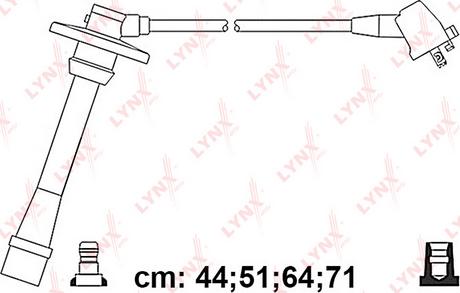LYNXauto SPC7551 - Комплект проводов зажигания autodif.ru