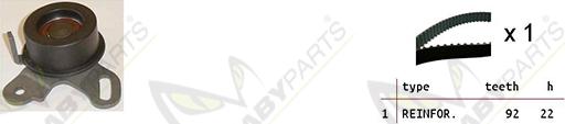 Mabyparts OBK010491 - Комплект зубчатого ремня ГРМ autodif.ru