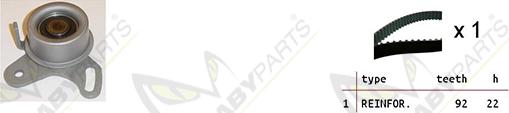 Mabyparts OBK010440 - Комплект зубчатого ремня ГРМ autodif.ru