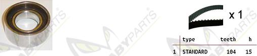 Mabyparts OBK010044 - Комплект зубчатого ремня ГРМ autodif.ru