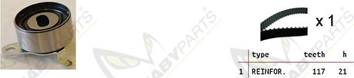 Mabyparts OBK010330 - Комплект зубчатого ремня ГРМ autodif.ru