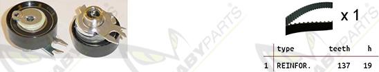 Mabyparts OBK010251 - Комплект зубчатого ремня ГРМ autodif.ru
