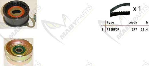 Mabyparts OBK010236 - Комплект зубчатого ремня ГРМ autodif.ru