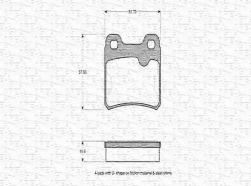 Magneti Marelli 430216170272 - Тормозные колодки, дисковые, комплект autodif.ru