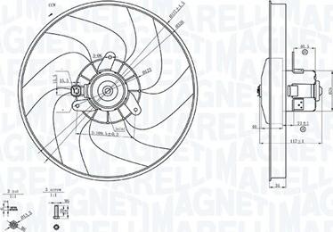 Magneti Marelli 069422756010 - Вентилятор, охлаждение двигателя autodif.ru