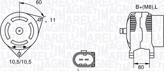 Magneti Marelli 063533251220 - Генератор autodif.ru