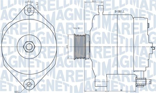 Magneti Marelli 063731343010 - Генератор autodif.ru