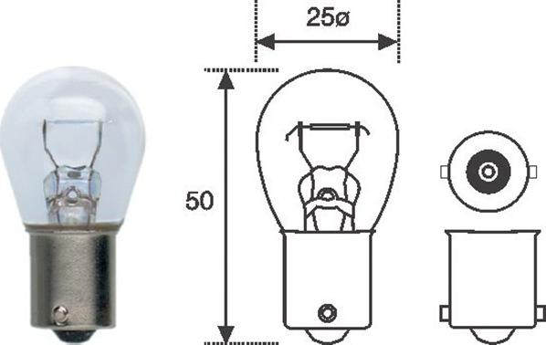 Magneti Marelli 008506100000 - Лампа накаливания, фонарь указателя поворота autodif.ru