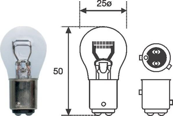 Magneti Marelli 008529100000 - Лампа накаливания, фонарь сигнала тормоза autodif.ru