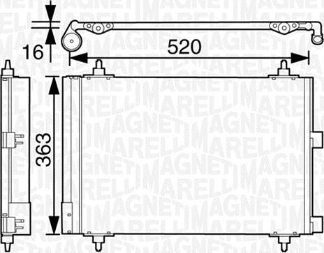 Magneti Marelli 350203628000 - Конденсатор кондиционера autodif.ru