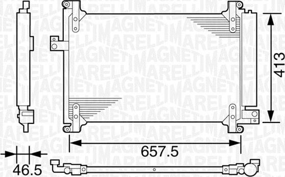 Magneti Marelli 350203161000 - Конденсатор кондиционера autodif.ru
