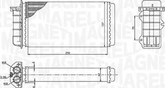 Magneti Marelli 350218441000 - Теплообменник, отопление салона autodif.ru