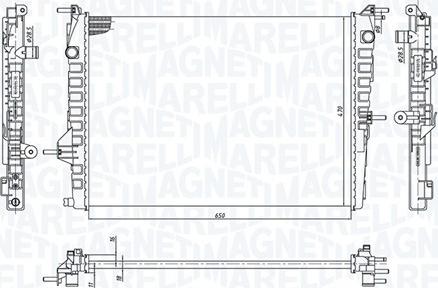 Magneti Marelli 350213199300 - Радиатор, охлаждение двигателя autodif.ru