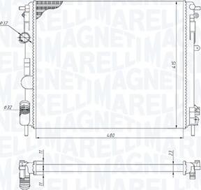 Magneti Marelli 350213195200 - Радиатор, охлаждение двигателя autodif.ru