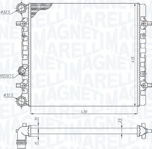 Magneti Marelli 350213190900 - Радиатор, охлаждение двигателя autodif.ru