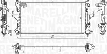 Magneti Marelli 350213198200 - Радиатор, охлаждение двигателя autodif.ru