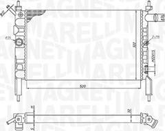 Magneti Marelli 350213193800 - Радиатор, охлаждение двигателя autodif.ru