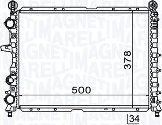 Magneti Marelli 350213154600 - Радиатор, охлаждение двигателя autodif.ru