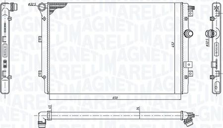 Magneti Marelli 350213167400 - Радиатор, охлаждение двигателя autodif.ru