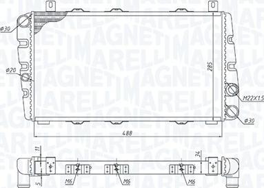 Magneti Marelli 350213189700 - Радиатор, охлаждение двигателя autodif.ru