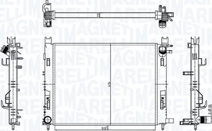 Magneti Marelli 350213182100 - Радиатор, охлаждение двигателя autodif.ru