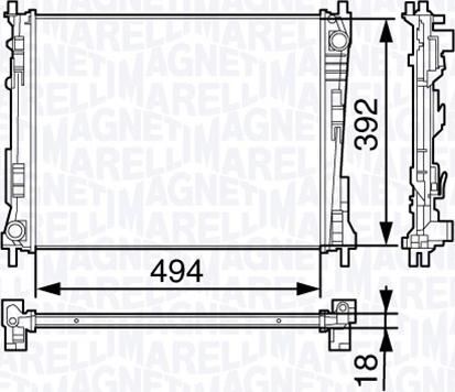 Magneti Marelli 350213132100 - Радиатор, охлаждение двигателя autodif.ru