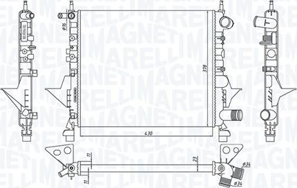 Magneti Marelli 350213171800 - Радиатор, охлаждение двигателя autodif.ru