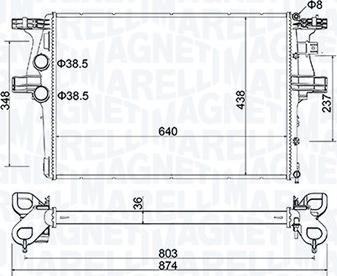Magneti Marelli 350213204600 - Радиатор, охлаждение двигателя autodif.ru