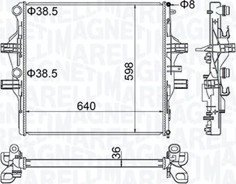 Magneti Marelli 350213204700 - Радиатор, охлаждение двигателя autodif.ru