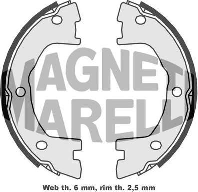Magneti Marelli 360219198302 - Тормозные башмаки, барабанные autodif.ru