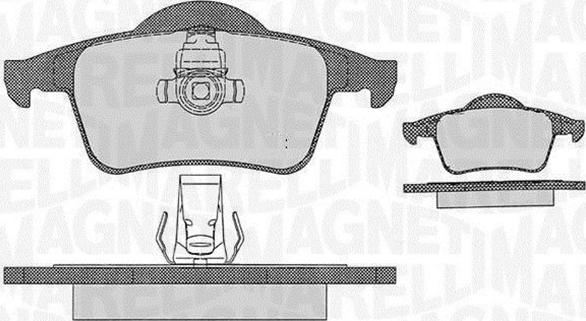 Magneti Marelli 363916060543 - Тормозные колодки, дисковые, комплект autodif.ru