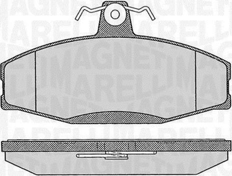 Magneti Marelli 363916060397 - Тормозные колодки, дисковые, комплект autodif.ru