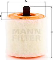 Mann-Filter C 16 012 - Воздушный фильтр, двигатель autodif.ru