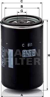 Mann-Filter C 811 - Воздушный фильтр, двигатель autodif.ru