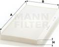 Mann-Filter CU 5366 - Фильтр воздуха в салоне autodif.ru