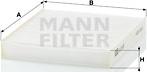 Mann-Filter CU 19 001 - Фильтр воздуха в салоне autodif.ru
