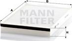 Mann-Filter CU 3054 - Фильтр воздуха в салоне autodif.ru