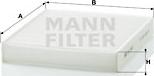 Mann-Filter CU 2440 - Фильтр MANN-FILTER CU 2440 Воздушный фильтр салона autodif.ru