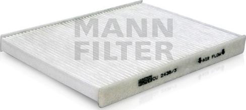 Mann-Filter CU 2436/3 - Фильтр воздуха в салоне autodif.ru