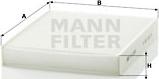 Mann-Filter CU 2559 - Фильтр воздуха в салоне autodif.ru