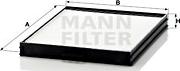 Mann-Filter CU 2628 - Фильтр MANN-FILTER CU 2628 Воздушный фильтр салона autodif.ru