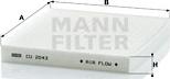 Mann-Filter CU 2043 - Фильтр салона Mazda CX-7 >07, 2 (DY) 03-07, 6 (GG/GY) >02, 6 (GH) >08 autodif.ru