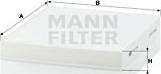 Mann-Filter CU 2141 - фильтр салона!\ Citroen C-Crosser, Peugeot 4007,Mitsubishi Outlander 07> autodif.ru